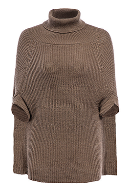 Casual Street Solid Patchwork Turtleneck Tops Sweater (Without Belt)(4 Colors) - Image 9