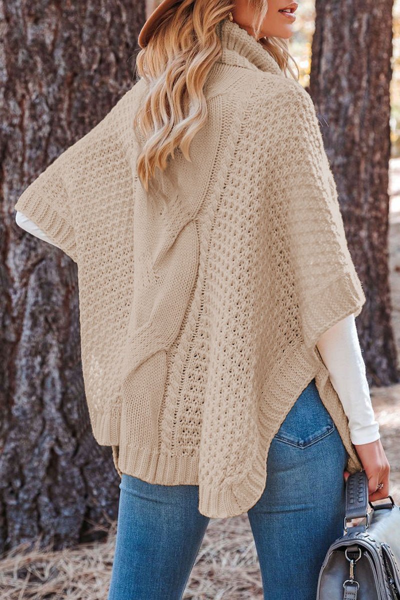 Fashion Solid Patchwork Turtleneck Tops - Image 6